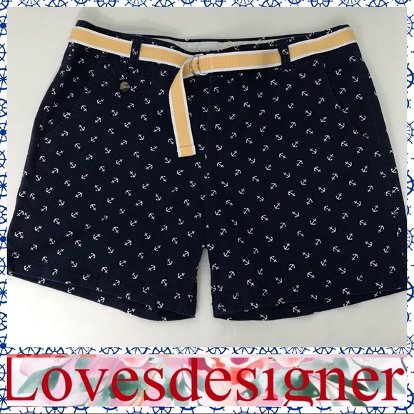 FINAL PRICE🥊Dockers Nautical Belted Blue Shorts - Picture 2 of 10